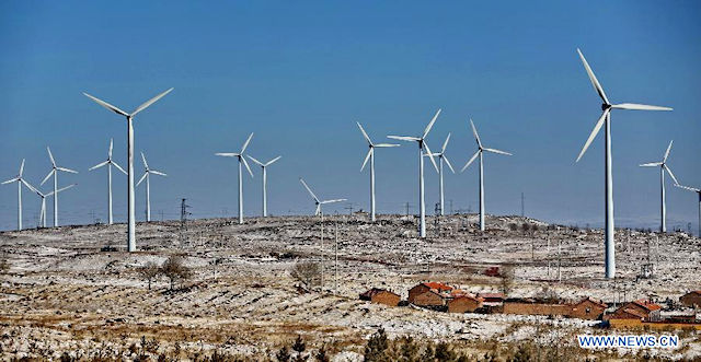Wind turbines in Zhangjiakou